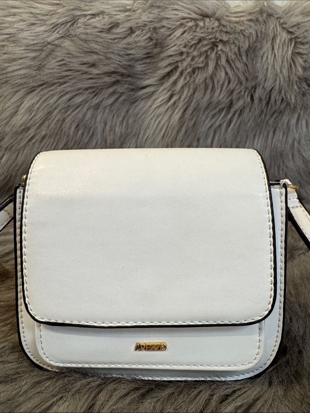 Arezzo White Crossbody Bag - Sleek Leather Purse